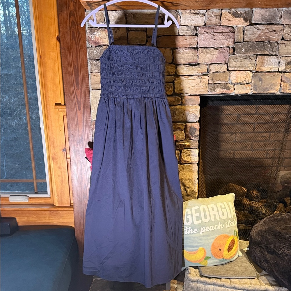 Navy Blue Maxi Dress - Size M